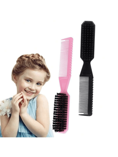 قطعة واحدة فرشاة تصفيف الجوانب للأطفال، فرشاة عناية بالشعر 2 في 1 لتصفيف شعر الطفل في OkCNY واستخدام المنزل
