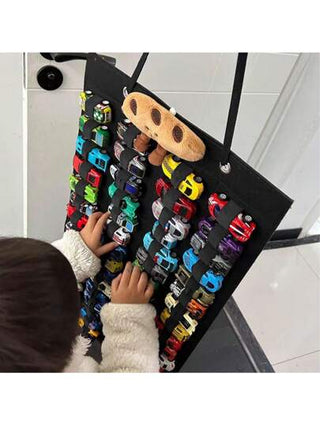 قطعة واحدة من حامل تنظيم السيارات من الشعر الاصطناعي، رف تخزين السيارات ذو نمط، ديكور معلق على الحائط لغرفة الأطفال ومستلزمات الحضانة