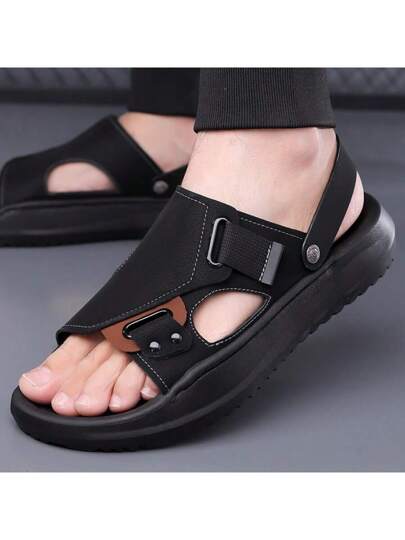 صنادل رجالية كاجوال، سهلة التفكيك مع نسيج علوي متنفس، وحدات تخفيف الصدمات خفيفة الوزن مانعة للإنزلاق، صنادل صيفية سريعة الجفاف للرجال للاستخدام الخارجي متعددة الاستخدام