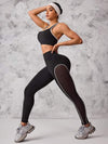 SHEIN Sport Studio بدلة رياضية للسيدات تتكون من سترة ظهر مكشوف وبنطلون ضيق