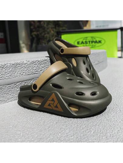 صنادل مثقبة للرجال للربيع والصيف ، شبشب مقاوم للانزلاق وسميك وقاعدة متنفسة مفرغة، أزواج شبشب كاجوال للاستخدام الداخلي والخارجي