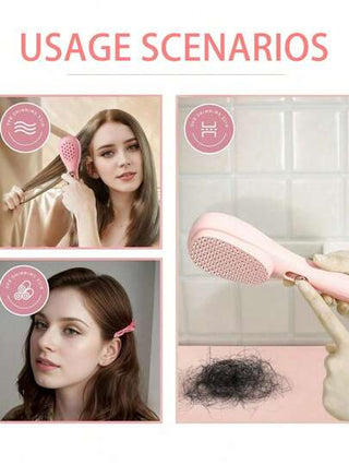 قطعة واحدة (ملاحظة: مادة المنتج صلبة) مشط تلسكوبي سحري، تنظيف فروة الرأس المنزلي، مشط خاص مضاد للكهرباء الساكنة قابل للحمل، مشط تدليك منفوش من لون الماكرون للنساء، مشط تدليك مضاد للكهرباء الساكنة، فرشاة شعر قابلة للانفصال، مشط تلسكوبي صديق للفروة،...
