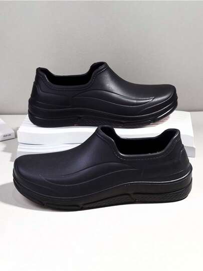 أحذية طبخ للرجال ، أحذية مطبخ صيفية مضادة للانزلاق ومقاومة للتآكل ، لوفرز كاجوال ذات لون أحادي وسمك في النعل ، تنفس و خفيفة الوزن ، أحذية عمل قابلة للإسقاط