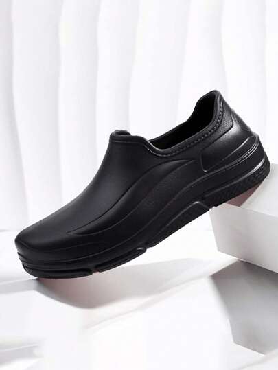 أحذية طبخ للرجال ، أحذية مطبخ صيفية مضادة للانزلاق ومقاومة للتآكل ، لوفرز كاجوال ذات لون أحادي وسمك في النعل ، تنفس و خفيفة الوزن ، أحذية عمل قابلة للإسقاط