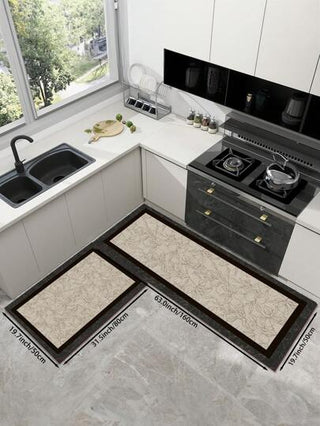 قطعة واحدة من سجادة المطبخ ذات طراز الخطوط الرمادية والسوداء، مقاومة للانزلاق والبقع، مناسبة لديكور الغرف والحمامات وغرف النوم، سجادة باب وسجادة منطقة مصنوعة من ألياف البوليستر، سهلة التنظيف والغسيل الآلي، مناسبة لجميع المواسم والمناسبات