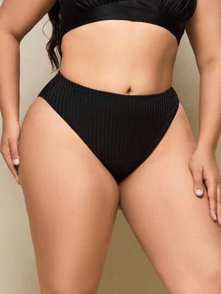 Swim Basics أسفل ملابس سباحة بنسيج مخطط بسيط مناسب للمناسبات الكبيرة على الشاطئ
