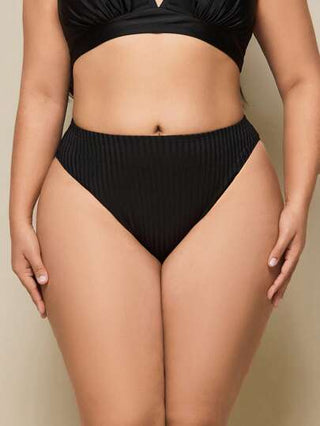 Swim Basics أسفل ملابس سباحة بنسيج مخطط بسيط مناسب للمناسبات الكبيرة على الشاطئ