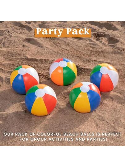 قطعة واحدة/ 4 قطع /6 قطع كرة شاطئ - كرة شاطئ قوس كبيرة قابلة للنفخ ، لعب حوض السباحة ، تستخدم كإمدادات وزينة للحفلات ، ألعاب مياه الشاطئ الصيفية ، كرة شاطئ حفلة ، قطعة واحدة مطلوبة بشكل أساسي للسفر بين الأهل والأطفال ، لوازم الحفلات ، أساسيات الشاطئ ، ألع
