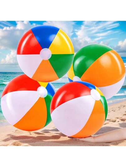 قطعة واحدة/ 4 قطع /6 قطع كرة شاطئ - كرة شاطئ قوس كبيرة قابلة للنفخ ، لعب حوض السباحة ، تستخدم كإمدادات وزينة للحفلات ، ألعاب مياه الشاطئ الصيفية ، كرة شاطئ حفلة ، قطعة واحدة مطلوبة بشكل أساسي للسفر بين الأهل والأطفال ، لوازم الحفلات ، أساسيات الشاطئ ، ألع