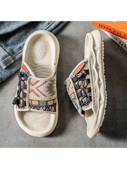 صنادل رجالي صيفية، صنادل للاستخدام الخارجي والرياضة على الشاطئ مانعة للانزلاق ومزيلة للروائح، ذات وبرة سميكة