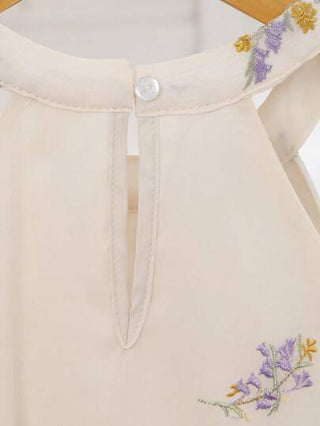 تيشيرتات بناتي 2 قطعة/مجموعة لأطقم ألبسة بنات ذات طباعة زهور للاسترخاء والعطلات