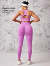 Seamluxe SHEIN Sport مجموعة ملابس رياضية للنساء من ملابس علوية أكمام بدون أكتاف وبنطال مصمم بشكل نحيف وبسيط، تصميم مفتوح
