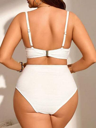 Swim Chiccia قطعة سفلية لملابس السباحة من القماش المحبوك الصلب المخروطة للنساء ذوات الحجم الكبير، مناسبة للارتداء اليومي والعطلات