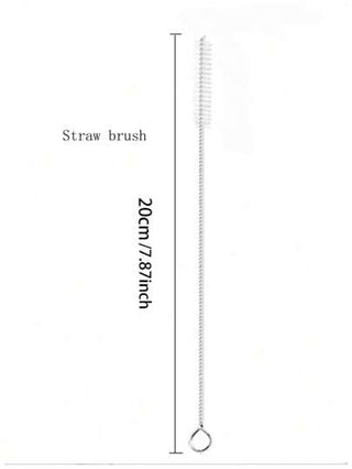 قطعة واحدة قارورة زجاجية مع قش، أكواب زجاجية مع قش - أكواب شرب قابلة لإعادة الاستخدام ذات فتحة واسعة، أكواب قهوة مثلجة مع لوازم مدرسية