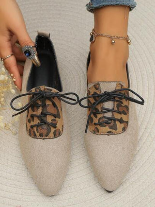 أحذية أوكسفورد حريمي أكسفورد نسائي أسود مزخرف بالدانتيل بطراز بريطاني قديم قابل للتنفس، برقبة مربعة