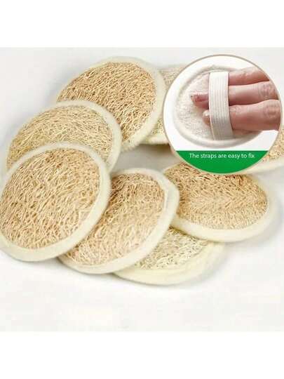 وسادة تنظيف الوجه من اللوفة الطبيعية، غسول تقشير لطيف، أسفنجة إزالة مكياج تنظيف عميق، أدوات عناية بالبشرة من نبات محايد خالي من العطور لكلا الجنسين، غسول الوجه والاستحمام، منشفة لوفة تقشير الوجه،مناسبة كهدية مناسبة لأعياد الميلاد