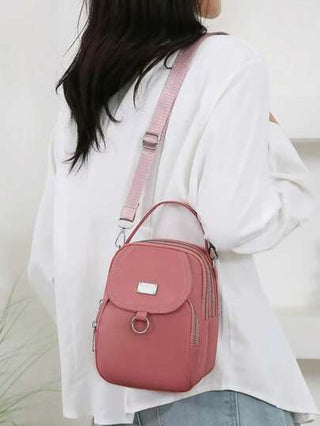 أحذية أوكسفورد حريمي حقيبة كتف نسائية من قماش أكسفورد ذات لون سادة ، حقيبة كاجوال مبطنة بالبوليستر مع إغلاق بسحاب ، إكسسوار متعدد الاستخدامات للاستخدام اليومي ، حقيبة مثالية للتنقل والدراسة ، سعة كبيرة