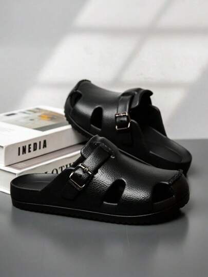 صنادل رجالية منفذة للتهوية وخفيفة للارتداء، مناسبة للشاطئ والطهاة والاستخدام اليومي والأنشطة الخارجية