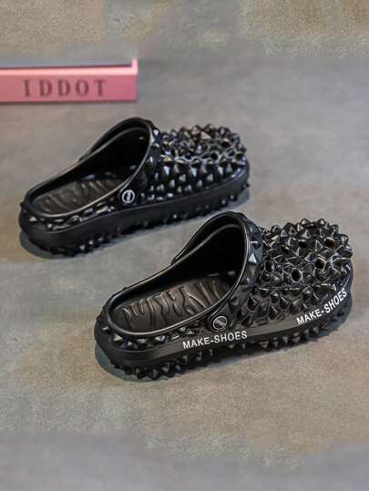 صنادل رجالية بتصميم مثقب بشكل أناناس قابلة للخلع، بطراز كاجوال كوري عصري، مقاومة للانزلاق وقابلة للتهوية للاستعمال الخارجي