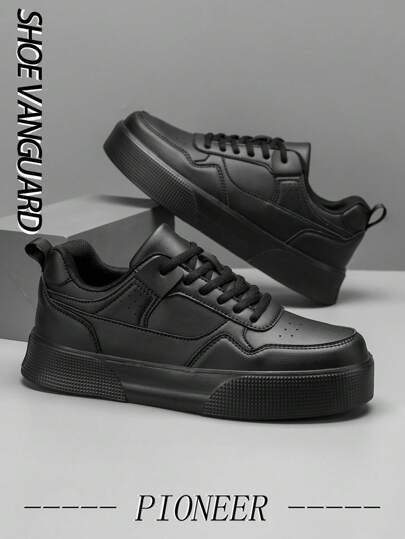 أحذية رياضية كاجوال خفيفة الوزن متنوعة الاستخدام لزيادة الطول للرجال، قماش أحادي اللون ، أحذية عصرية على شكل أزواج