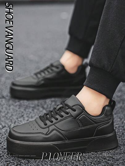 أحذية رياضية كاجوال خفيفة الوزن متنوعة الاستخدام لزيادة الطول للرجال، قماش أحادي اللون ، أحذية عصرية على شكل أزواج