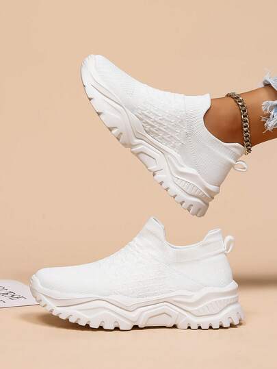 أحذية جوارب خفيفة الوزن قابلة للتنفس مقاومة للانزلاق، أحذية رياضية كاجوال مرنة مصنوعة من الجوارب للجنسين، أحذية لياقة بدنية وجيم وركض وتدريب، أحذية رياضية قابلة للانزلاق بطانة وتهوية