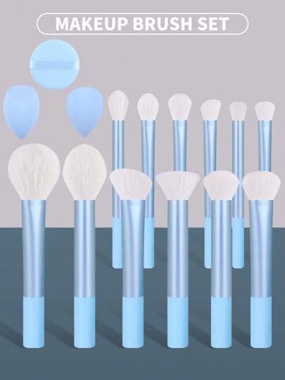 15 قطعة / 13 قطعة / 11 قطعة / 8 قطع / 6 قطع مجموعة فرش مكياج، تشمل فرشاة البودرة، فرشاة الكحل، فرشاة الهايلايتر، فرشاة ظلال العيون، فرشاة الرموش، فرشاة الآيلاينر، إسفنجة مكياج مستديرة، إسفنجة مكياج مثلثة، مسحة بودرة مستديرة، مسحة مكياج مثلثة، أدوات...