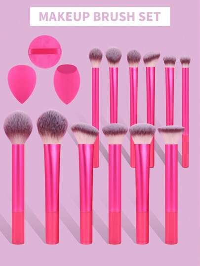 15 قطعة/13 قطعة/11 قطعة/8 قطع/6 قطع مجموعة فرش مكياج، تشمل فرشاة بودرة، فرشاة أحمر الخدود، فرشاة تبريز، فرشاة ظل العيون، فرشاة رموش، فرشاة آيلاينر، إسفنجة مكياج مبطنة، إسفنجة مكياج دائرية، نفخة دائرية، نفخة مثلثة، إسفنجة مثلثة للبودرة الفضفاضة،...