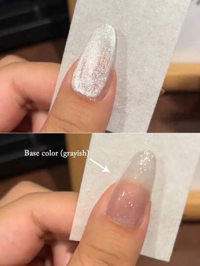 HEFENNA طلاء أظافر جل بتأثير عين القطة بتأثير بلوري مغناطيسي - 1 قطعة 12 مل صمغ أظافر UV/LED ، طقم أظافر فني DIY بتأثير هولوغرافي لموسم الربيع والصيف ، مستلزمات أظافر جل بجودة صالون