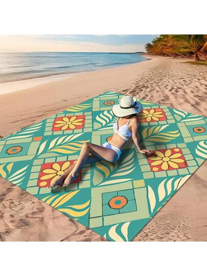 حصير شاطئي بأسلوب بوهيمي بخلفية زرقاء مع نقش هندسي من الأزهار والأوراق، نقش قطة كيوت بعقد أحمر، نقش قطة كارتونية بلون دونات، نقش فقاعات شفافة على خلفية سوداء، نقش قطة كيوت أبيض وأسود على خلفية صفراء. مصنوع من مادة 100٪ بولي إستر، مقاوم للماء، سريع...