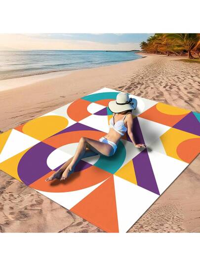 قطعة واحدة من بساط الشاطئ بطراز بوهيمي ذو تدرج لوني بنمط الطراز الإقليمي على خلفية سوداء بطراز أوراق ذهبية، نمط هندسي ملون معشق، نمط تجريدي أبيض وأحمر على خلفية سوداء، اختيار ممتاز للاسترخاء على الشاطئ.مصنوع من مادة بوليستر 100٪ ، مقاوم للماء وسريع...