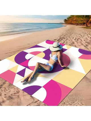 قطعة واحدة من بساط الشاطئ بطراز بوهيمي ذو تدرج لوني بنمط الطراز الإقليمي على خلفية سوداء بطراز أوراق ذهبية، نمط هندسي ملون معشق، نمط تجريدي أبيض وأحمر على خلفية سوداء، اختيار ممتاز للاسترخاء على الشاطئ.مصنوع من مادة بوليستر 100٪ ، مقاوم للماء وسريع...