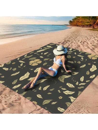 قطعة واحدة من بساط الشاطئ بطراز بوهيمي ذو تدرج لوني بنمط الطراز الإقليمي على خلفية سوداء بطراز أوراق ذهبية، نمط هندسي ملون معشق، نمط تجريدي أبيض وأحمر على خلفية سوداء، اختيار ممتاز للاسترخاء على الشاطئ.مصنوع من مادة بوليستر 100٪ ، مقاوم للماء وسريع...