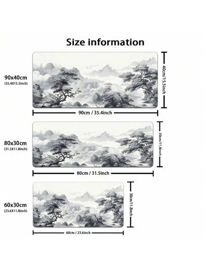 بيج آرت ماوس باد باللونين الأبيض والأسود بمقاس كبير لحماية المكتب من التلف ، حصيرة الماوس الإضافية الموسعة لوضعها على الطاولة ، حصيرة الكمبيوتر، حصيرة الشاشة، حصيرة مكتبية، سجادة مكتبية.