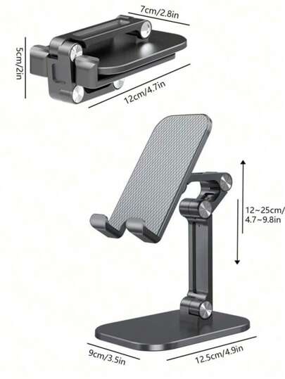 1 حامل قابل للتعديل لهاتف الخليوي على المكتب، منصة هاتف محمول قابلة للطي وقابلة للتعديل في الارتفاع، إكسسوارات هاتف محمول محمولة للنقل، متوافق مع أجهزة وأندرويد، هدية لعيد الميلاد، العائلة والأصدقاء