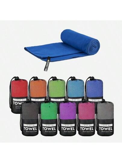 فوطة لياقة من الألياف الدقيقة - فوطة من ألياف دقيقة فائقة اللين والسرعة في الجفاف، ضرورية للتخييم والسفر، فوطة امتصاص العرق للتمارين الرياضية واليوجا، متنقلة خفيفة الوزن للسفر والشاطئ والسباحة والرحلات والرياضة والتخييم والقوارب والمغامرات والنزهات - فوطة