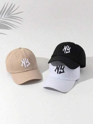 1/3 قبعة بيسبول مطرزة بحرف NY، تصميم أحادي الجنس قابل للتعديل - تنفس وراحة ، استخدام يومي عادي، بسيطة، أنيقة ومتعددة الاستخدامات ، حماية من الشمس ، قابلة للتنفس ، قابلة للتعديل ، مناسبة للسفر والهدايا