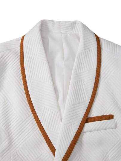 Manfinity Mode بدلة رجالية تشمل جاكيت ذات ياقة لاصقة وأكمام طويلة وبنطال