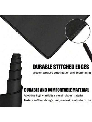 SHEIN قطعة واحدة سجادة مكتبية للألعاب الحربية متعددة الاستخدامات، لوحة ماوس، وسادة الماوس، وسادة ماوس لأجهزة الكمبيوتر، وبساط كبير لأجهزة الكمبيوتر المكتبية، لتجهيزات اللاعبين والمكتب والرجوع إلى المدرسة