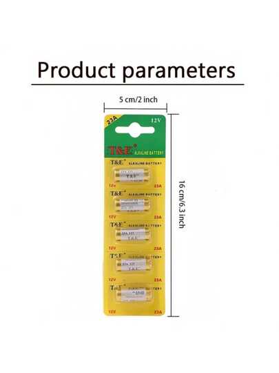 بطارية ألكالين 12 فولت 23A ، بطارية للتحكم عن بُعد بجرس الباب، وبوابات التحكم عن بُعد