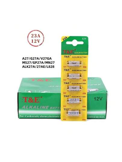 بطارية ألكالين 12 فولت 23A ، بطارية للتحكم عن بُعد بجرس الباب، وبوابات التحكم عن بُعد