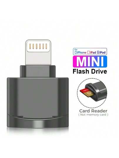 حزمة 1 متوافقة مع آيفون 14/13/12/11/XS/8/7 برو بلس ماكس محول قارئ بطاقة TF محول قارئ بطاقة