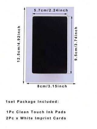 3 قطع/ مجموعة (1 وسادة طباعة بدون غسيل + 2 ورق مقوى) طقم بصمات اليد والقدم DIY أسود، اكسسوارات ديكور المنزل ، وسائد حبر ، إطارات صور للبصمات، هدايا عيد الميلاد، آمنة نظيفة