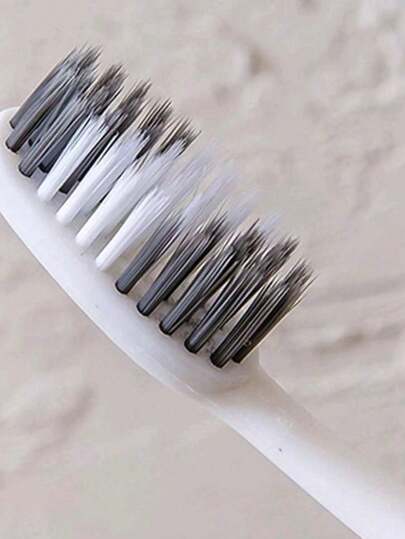 8 قطعة / مجموعة فرشاة أسنان متعددة الوظائف ذات الرأسين، للتنظيف ولتنظيف اللسان