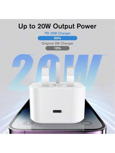 مجموعة شاحن سريع 20 وات بمعيار بريطاني + كابل بيانات USB-C طويل 3.3 قدم متوافق مع 14/13/12/11/XS/8/7 ، متوافق مع 2-3 Pro ، و أجهزة iPad ، شاحن سريع متوافق مع ، قابس شاحن للسفر ، شاحن حائطي سريع للمكتب والمدرسة والإقامة السكنية والمنزل ، هدايا للعائلة والأ