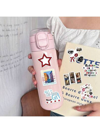 100 قطعة ملصقات سلسلة الفتيات الجمالية من الكتابات الجرافيتية، مناسبة لتزيين زجاجات المياه والأجهزة المحمولة والهواتف والألواح والجيتارات والحقائب والألبومات والخوذات وإمدادات الحفلات والمستلزمات المدرسية وعودة إلى المدرسة