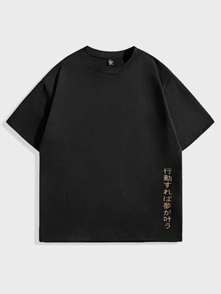 Manfinity RebelGame قميص كاجوال تريكو مطبوع رجالي فضفاض، صيفي