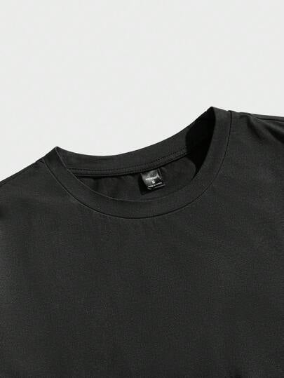 Manfinity RebelGame قميص كاجوال تريكو مطبوع رجالي فضفاض، صيفي