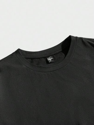 Manfinity RebelGame قميص كاجوال تريكو مطبوع رجالي فضفاض، صيفي