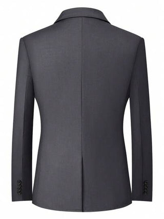 جاكيت بدلة رجالية رسمية أنيقة للاستخدام العالي المستوى ذات يقلاب مفصص وزر واحد، مناسبة للحفلات، المناسبات، المناسبات العطلات